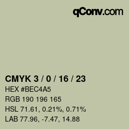 カラーコード: CMYK 3 / 0 / 16 / 23 | qconv.com