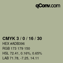 颜色代码: CMYK 3 / 0 / 16 / 30 | qconv.com