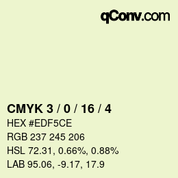 Color code: CMYK 3 / 0 / 16 / 4 | qconv.com