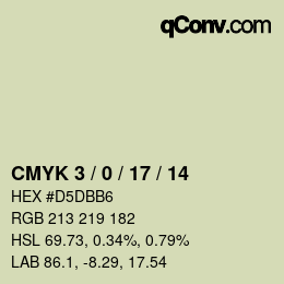 カラーコード: CMYK 3 / 0 / 17 / 14 | qconv.com