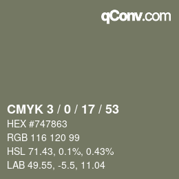 Color code: CMYK 3 / 0 / 17 / 53 | qconv.com