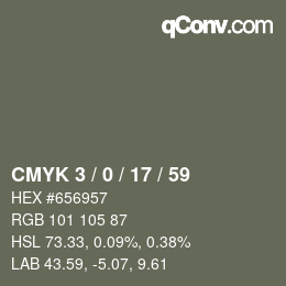カラーコード: CMYK 3 / 0 / 17 / 59 | qconv.com