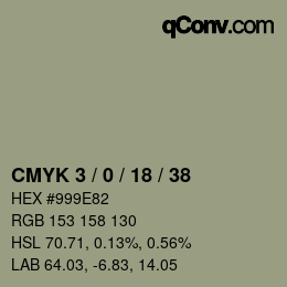 カラーコード: CMYK 3 / 0 / 18 / 38 | qconv.com