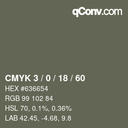 Color code: CMYK 3 / 0 / 18 / 60 | qconv.com