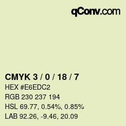 Color code: CMYK 3 / 0 / 18 / 7 | qconv.com