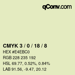 Color code: CMYK 3 / 0 / 18 / 8 | qconv.com