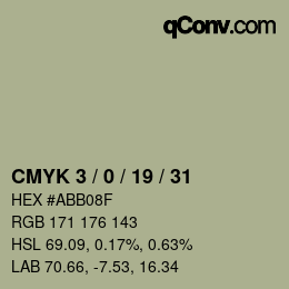 Color code: CMYK 3 / 0 / 19 / 31 | qconv.com