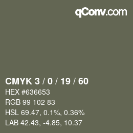 Color code: CMYK 3 / 0 / 19 / 60 | qconv.com