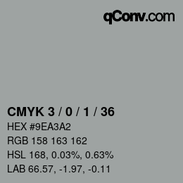 Color code: CMYK 3 / 0 / 1 / 36 | qconv.com