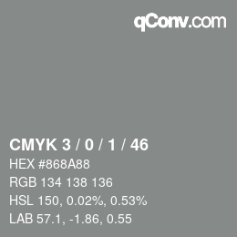 Color code: CMYK 3 / 0 / 1 / 46 | qconv.com