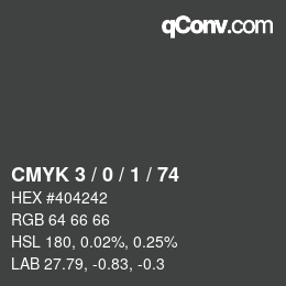 Color code: CMYK 3 / 0 / 1 / 74 | qconv.com