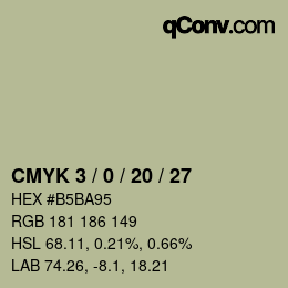 Color code: CMYK 3 / 0 / 20 / 27 | qconv.com