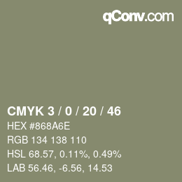 Color code: CMYK 3 / 0 / 20 / 46 | qconv.com