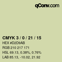 Farbcode: CMYK 3 / 0 / 21 / 15 | qconv.com