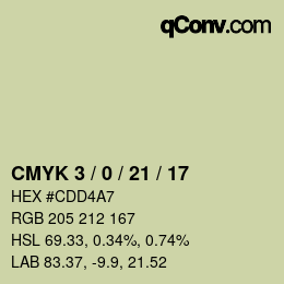 カラーコード: CMYK 3 / 0 / 21 / 17 | qconv.com