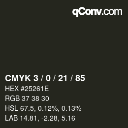 Color code: CMYK 3 / 0 / 21 / 85 | qconv.com