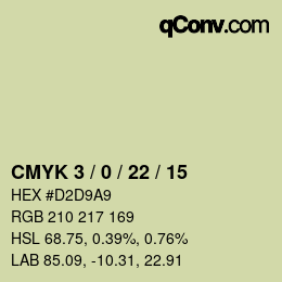 カラーコード: CMYK 3 / 0 / 22 / 15 | qconv.com