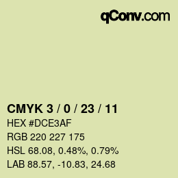 カラーコード: CMYK 3 / 0 / 23 / 11 | qconv.com