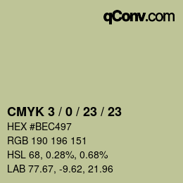 カラーコード: CMYK 3 / 0 / 23 / 23 | qconv.com