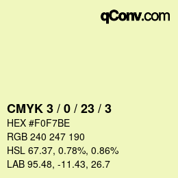 Color code: CMYK 3 / 0 / 23 / 3 | qconv.com