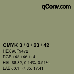 Color code: CMYK 3 / 0 / 23 / 42 | qconv.com