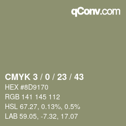 Color code: CMYK 3 / 0 / 23 / 43 | qconv.com