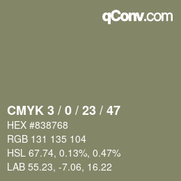 Color code: CMYK 3 / 0 / 23 / 47 | qconv.com