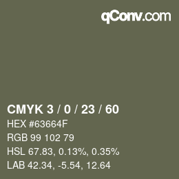 カラーコード: CMYK 3 / 0 / 23 / 60 | qconv.com
