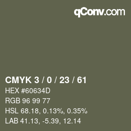 カラーコード: CMYK 3 / 0 / 23 / 61 | qconv.com