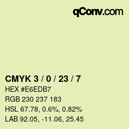 Color code: CMYK 3 / 0 / 23 / 7 | qconv.com