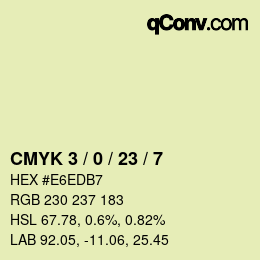 カラーコード: CMYK 3 / 0 / 23 / 7 | qconv.com