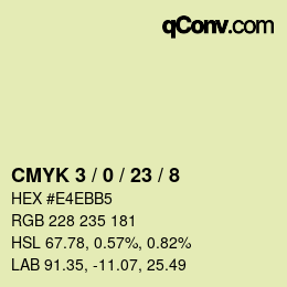 Color code: CMYK 3 / 0 / 23 / 8 | qconv.com