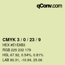 カラーコード: CMYK 3 / 0 / 23 / 9 | qconv.com