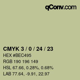 カラーコード: CMYK 3 / 0 / 24 / 23 | qconv.com