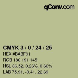 颜色代码: CMYK 3 / 0 / 24 / 25 | qconv.com
