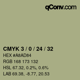 カラーコード: CMYK 3 / 0 / 24 / 32 | qconv.com