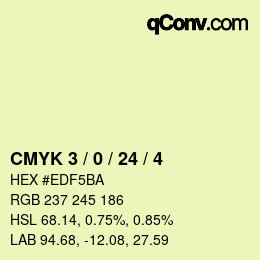 Color code: CMYK 3 / 0 / 24 / 4 | qconv.com