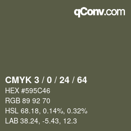 Color code: CMYK 3 / 0 / 24 / 64 | qconv.com