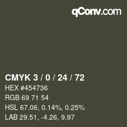 Color code: CMYK 3 / 0 / 24 / 72 | qconv.com