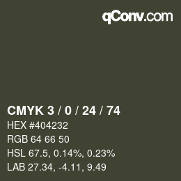 Color code: CMYK 3 / 0 / 24 / 74 | qconv.com