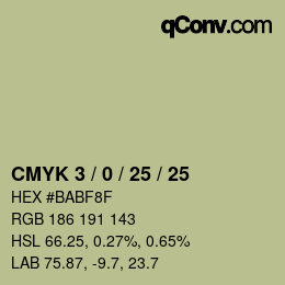 Color code: CMYK 3 / 0 / 25 / 25 | qconv.com