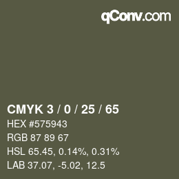 Color code: CMYK 3 / 0 / 25 / 65 | qconv.com