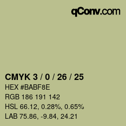颜色代码: CMYK 3 / 0 / 26 / 25 | qconv.com