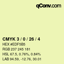 Color code: CMYK 3 / 0 / 26 / 4 | qconv.com