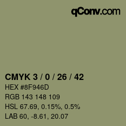 颜色代码: CMYK 3 / 0 / 26 / 42 | qconv.com