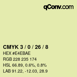 Color code: CMYK 3 / 0 / 26 / 8 | qconv.com