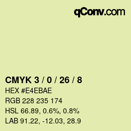 カラーコード: CMYK 3 / 0 / 26 / 8 | qconv.com