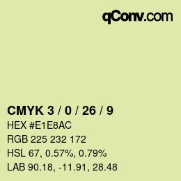 颜色代码: CMYK 3 / 0 / 26 / 9 | qconv.com