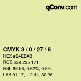 Color code: CMYK 3 / 0 / 27 / 8 | qconv.com