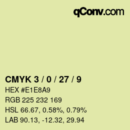 カラーコード: CMYK 3 / 0 / 27 / 9 | qconv.com